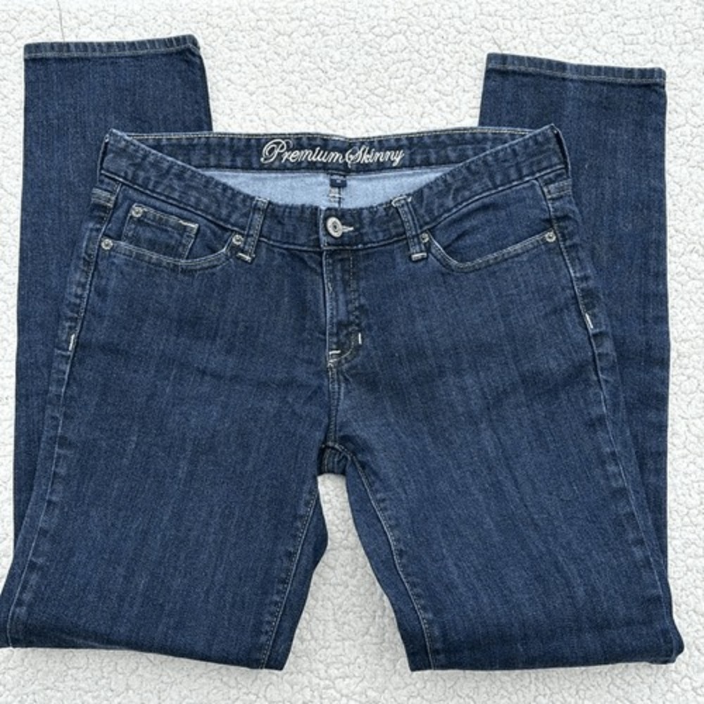 jeans dark wash skinny Vintage Gap premium women's stretch size 8‎